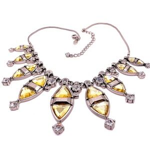 Vintage LIA SOPHIA Kiam Silver Tone Statement Necklace 18” With 3” Extender